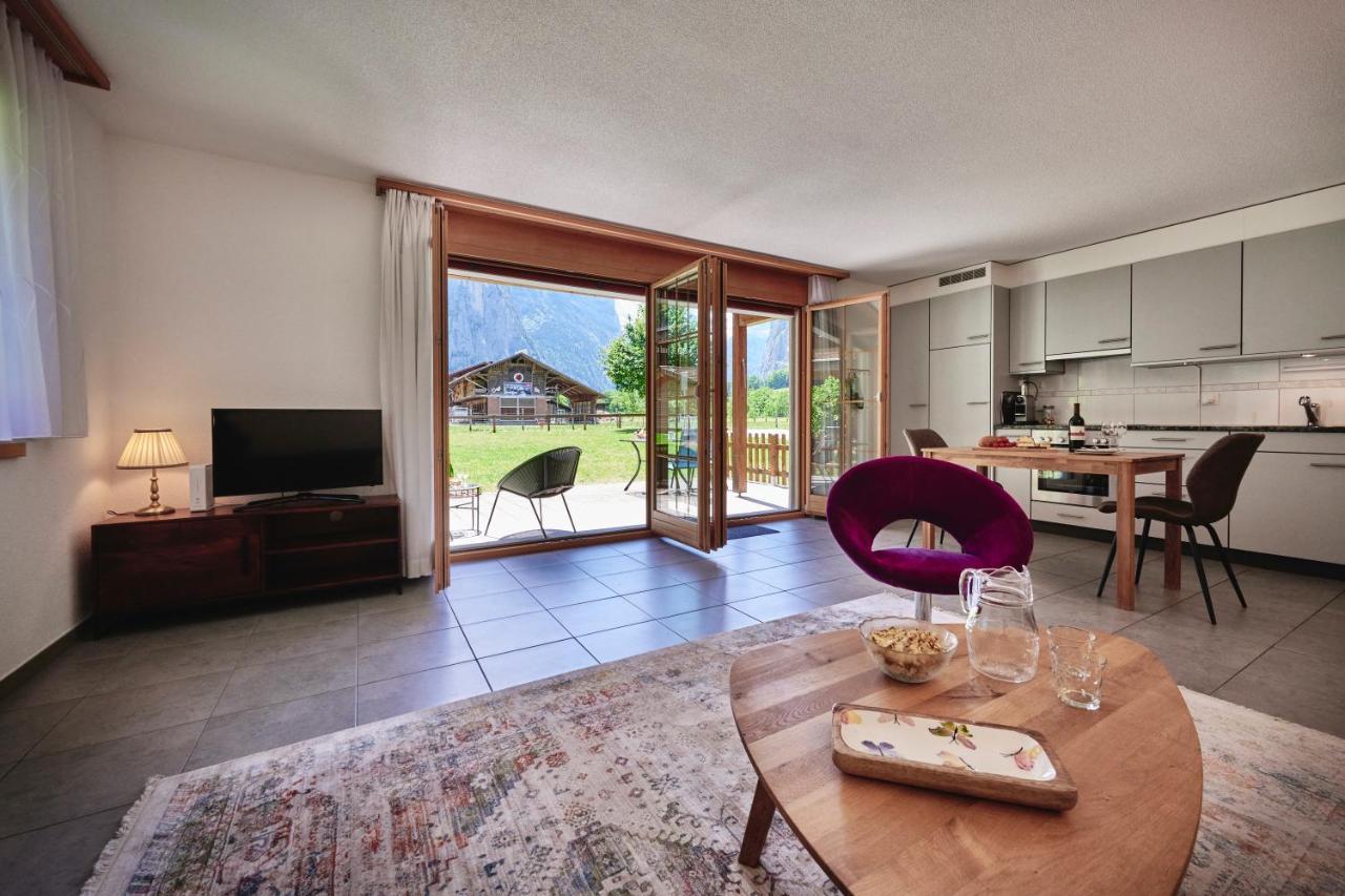 Apartment Truemmelbach, Comfortabl & Cozy, Private Terrace With Best Views Lauterbrunnen Esterno foto